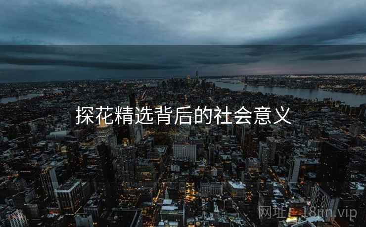 探花精选背后的社会意义