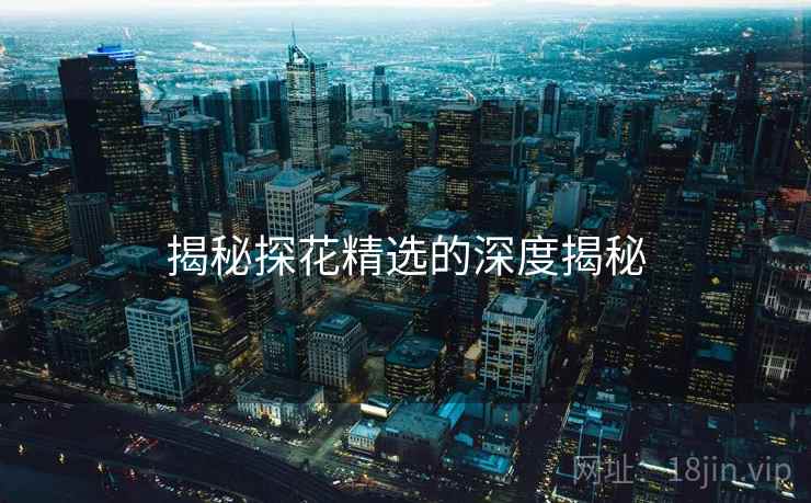 揭秘探花精选的深度揭秘