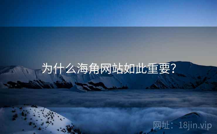 为什么海角网站如此重要？