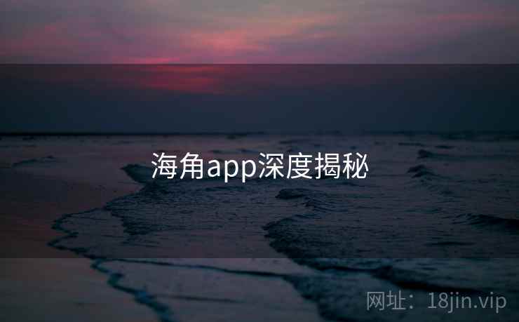 海角app深度揭秘